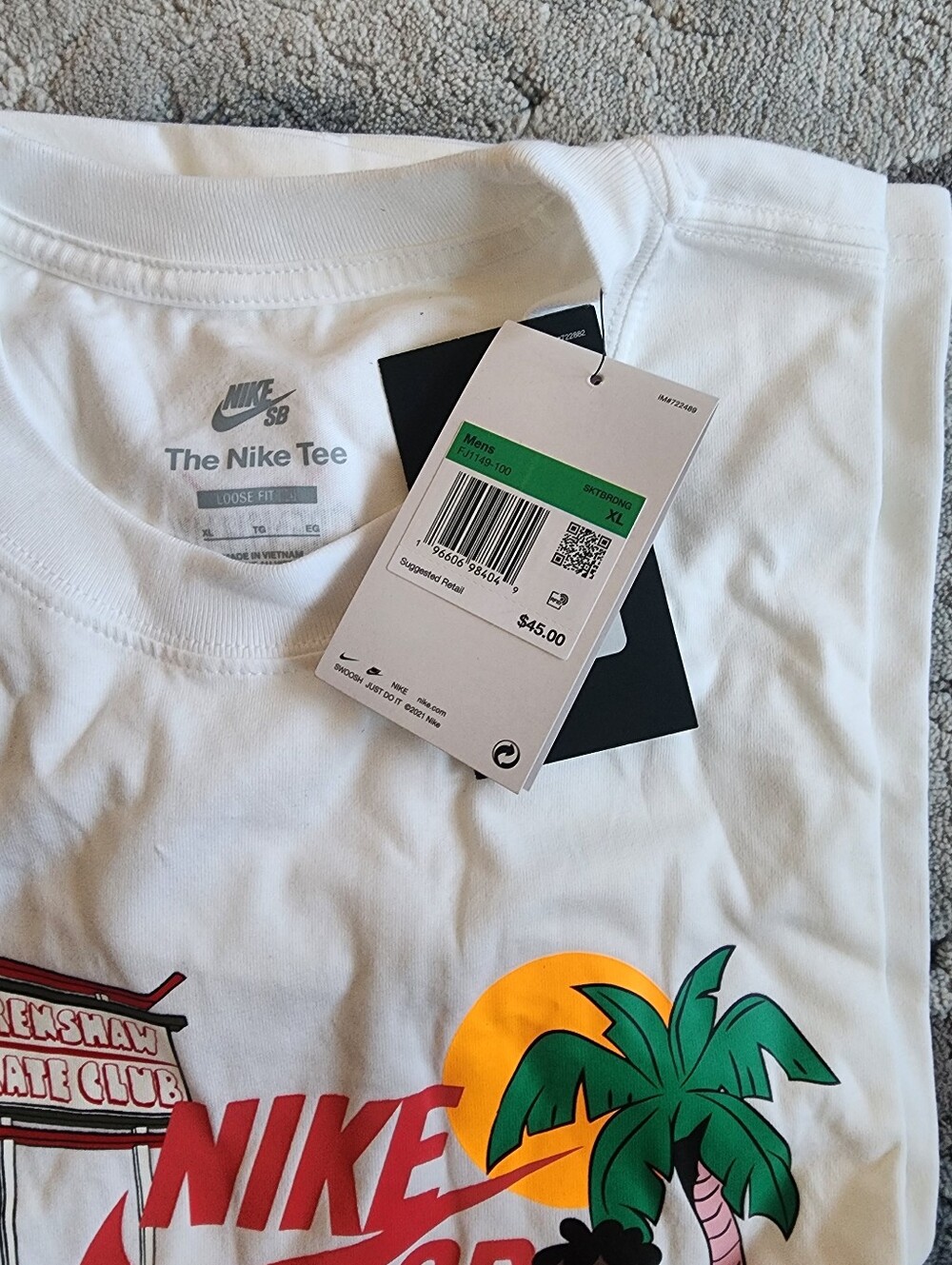 Nike SB Crenshaw Skate Club Graphic Tee White Men’s XL NWT - Picture 5 of 10